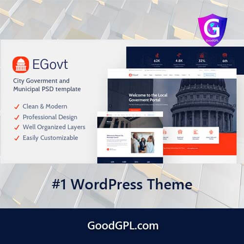 EGovt – City Government WordPress Theme GPL